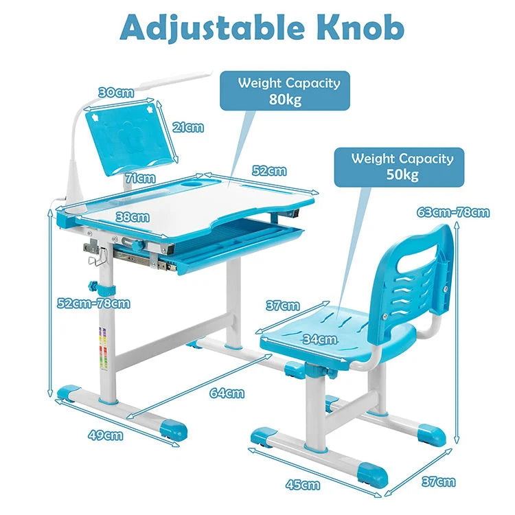 Bachaworld Height Adjustable Kids Study Table – Ergonomic Children’s Learning Desk