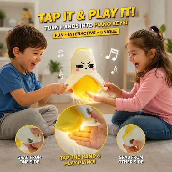 Interactive Musical Plush Banana Toy for Kids – Touch & Motion Sensor