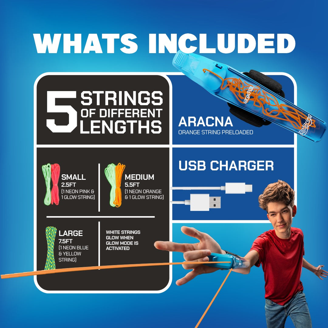 Web Shooter For Kids - Fly & Retract a glowing loop of String