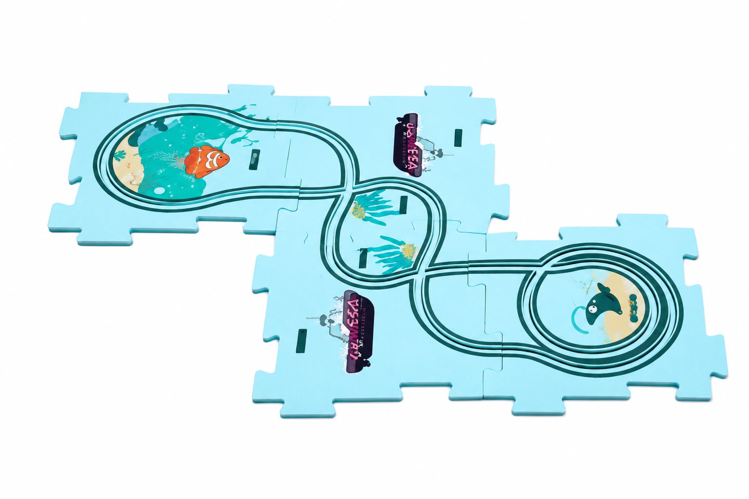 Kids Magnetic Puzzle Track Play Mat – Educational Maze Road